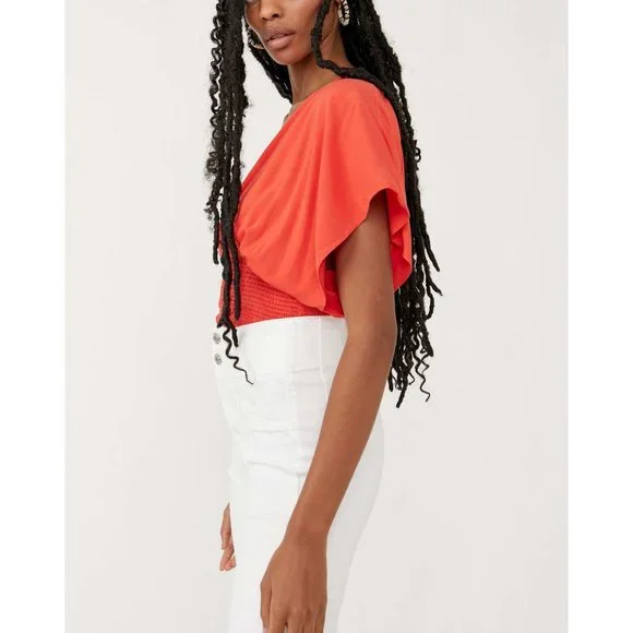 🎉LAST CHANCE🎉 NWT Free People Ava Baby Top / Cherry Hearts - Picture 2 of 6